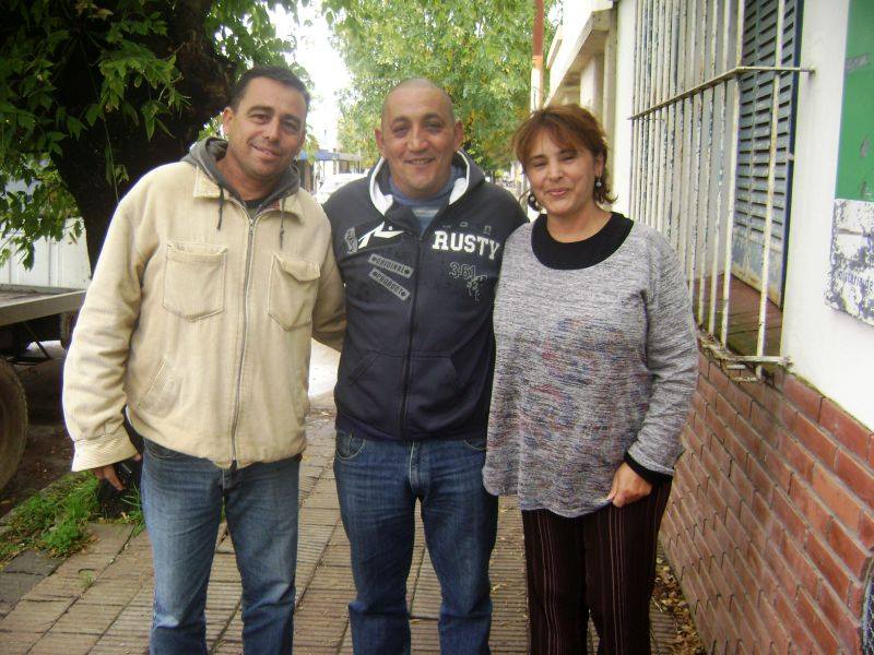 Néstor Staats, Carmelo Duarte y Mirta Barrás, directivos del nuevo STMB.