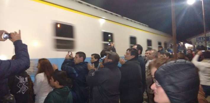 Los sampedrinos felices con la llegada del tren