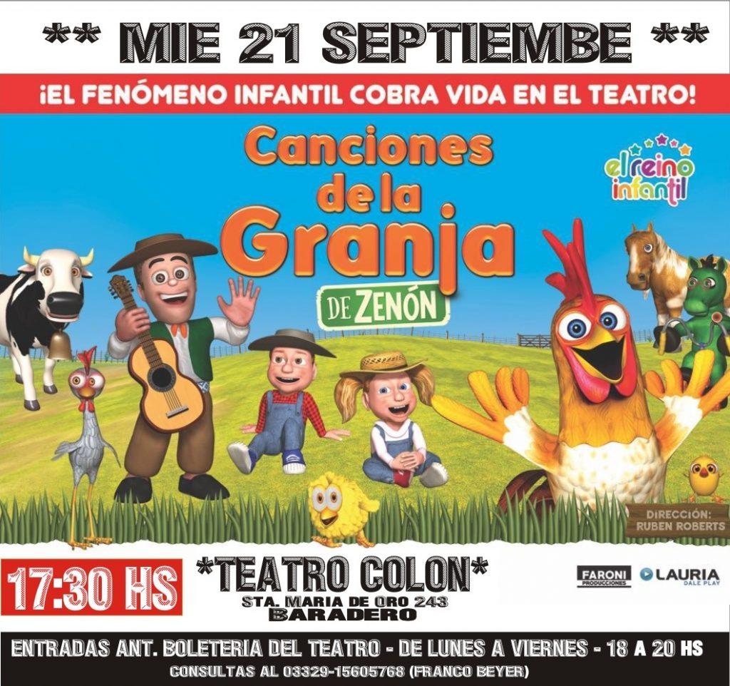 flyer Canciones de la granja