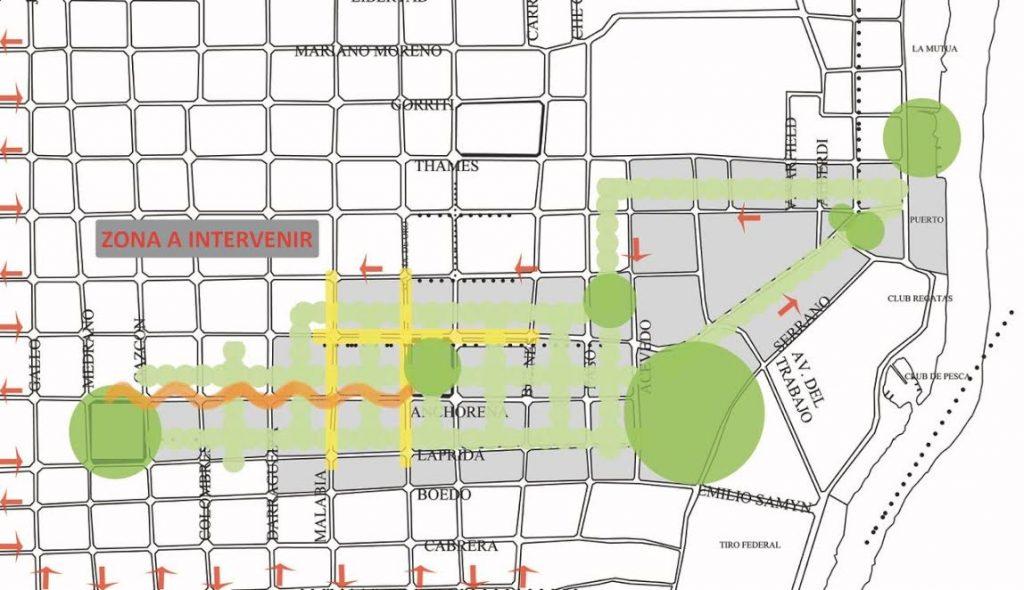 Las fotos publicadas corresponden a Mejoramiento Central. Programa orientado a poner el valor el microcentro de la ciudad, siendo extensivo hasta el puerto por eje conector ¨bajada de San Martín¨