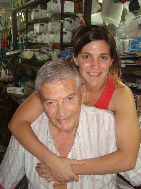 Noelia y su abuelo Horacio